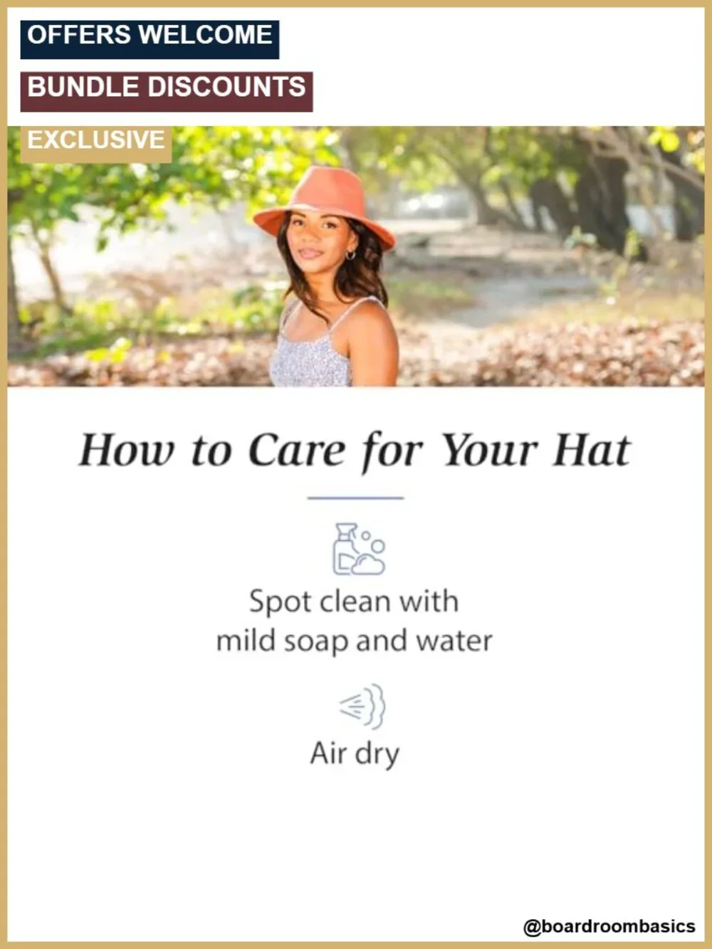 Women's UPF 50+ Poly-Straw Fedora Sun Hat w/ 3
